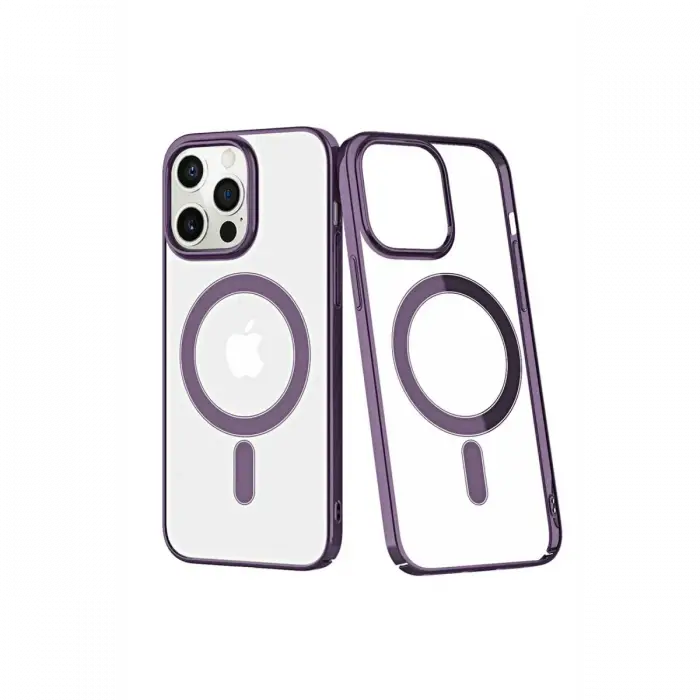 Mey İthalat®   iPhone 13 Pro Kılıf Element Magneticsafe Sert Kapak - Derin Mor