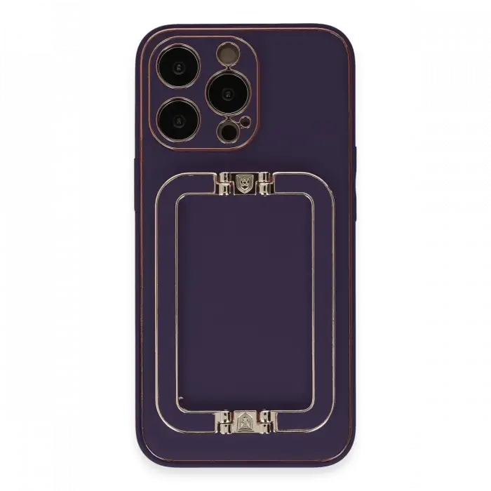 Mey İthalat®  iPhone 13 Pro Max Kılıf Coco Elit Kapak - Derin Mor