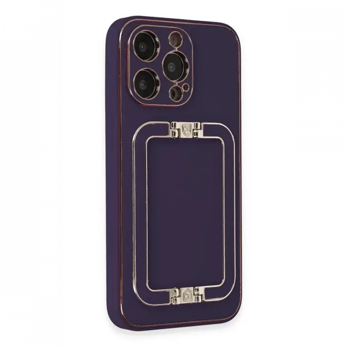 Mey İthalat®  iPhone 13 Pro Max Kılıf Coco Elit Kapak - Derin Mor