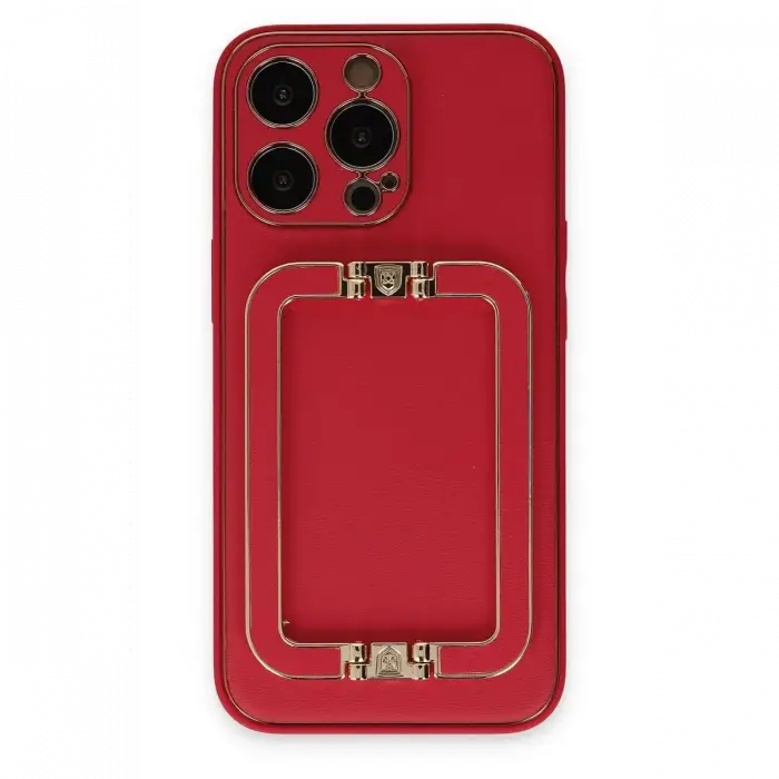 Mey İthalat®  iPhone 13 Pro Max Kılıf Coco Elit Kapak - Kırmızı