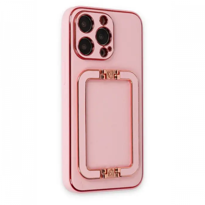 Mey İthalat®  iPhone 13 Pro Max Kılıf Coco Elit Kapak - Pembe