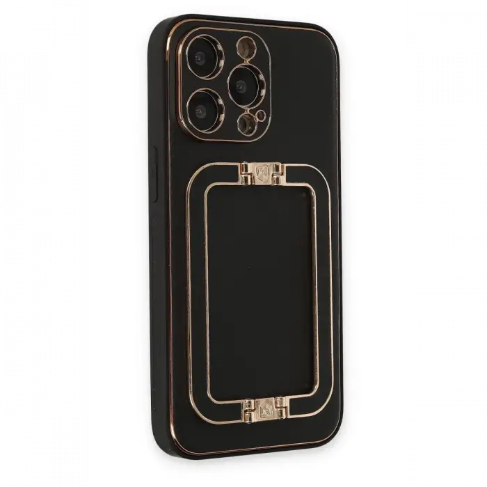 Mey İthalat®  iPhone 13 Pro Max Kılıf Coco Elit Kapak - Siyah