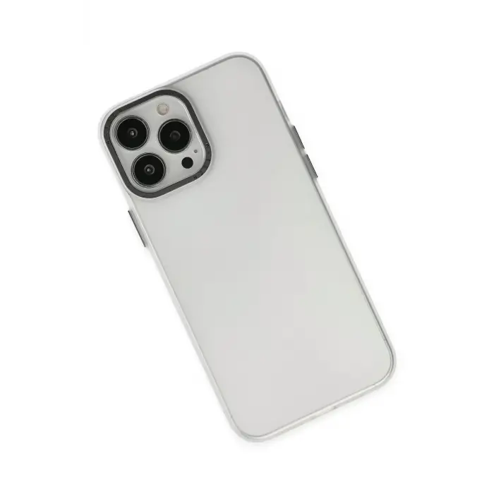 Mey İthalat®   iPhone 13 Pro Max Kılıf Modos Metal Kapak - Şeffaf