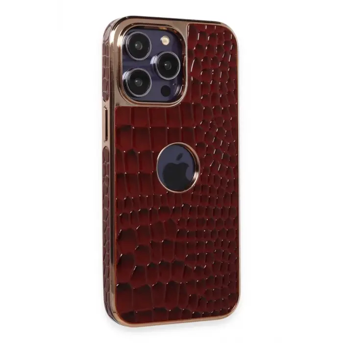 Mey İthalat®   iPhone 13 Pro Max Kılıf Snake Kapak - Bordo