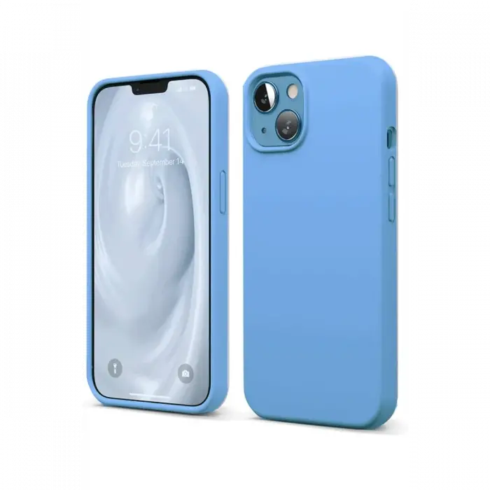 Mey İthalat®  iPhone 14 Kılıf First Silikon - Mavi