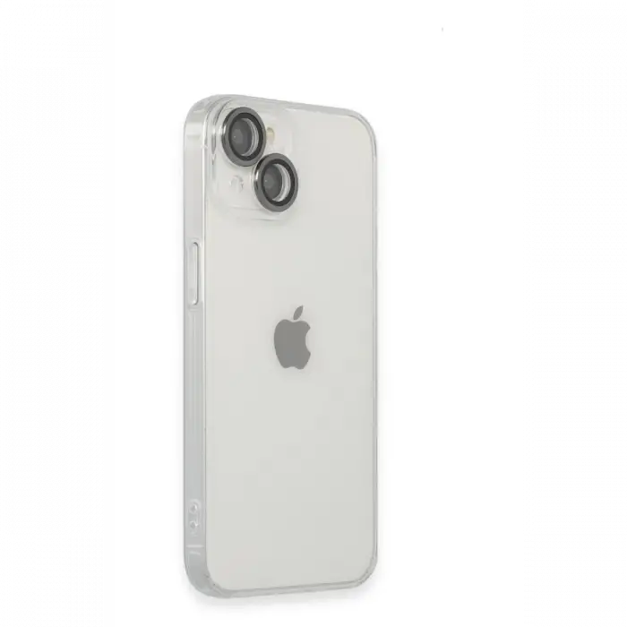 Mey İthalat®  iPhone 14 Kılıf Luko Lens Silikon - Siyah