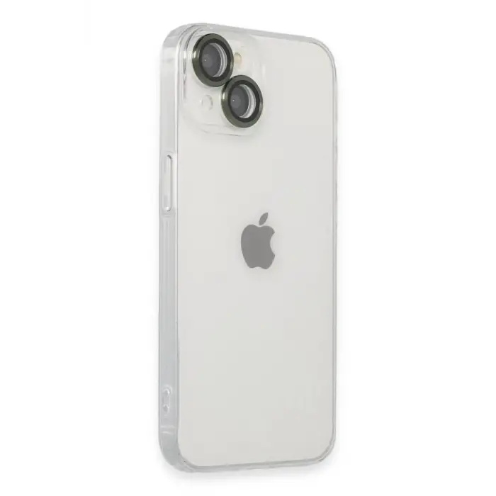 Mey İthalat®   iPhone 14 Kılıf Luko Lens Silikon - Yeşil