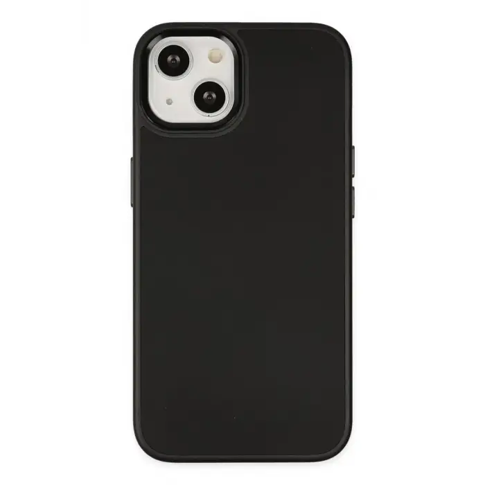 Mey İthalat®   iPhone 14 Plus Kılıf Asya Deri Silikon - Siyah