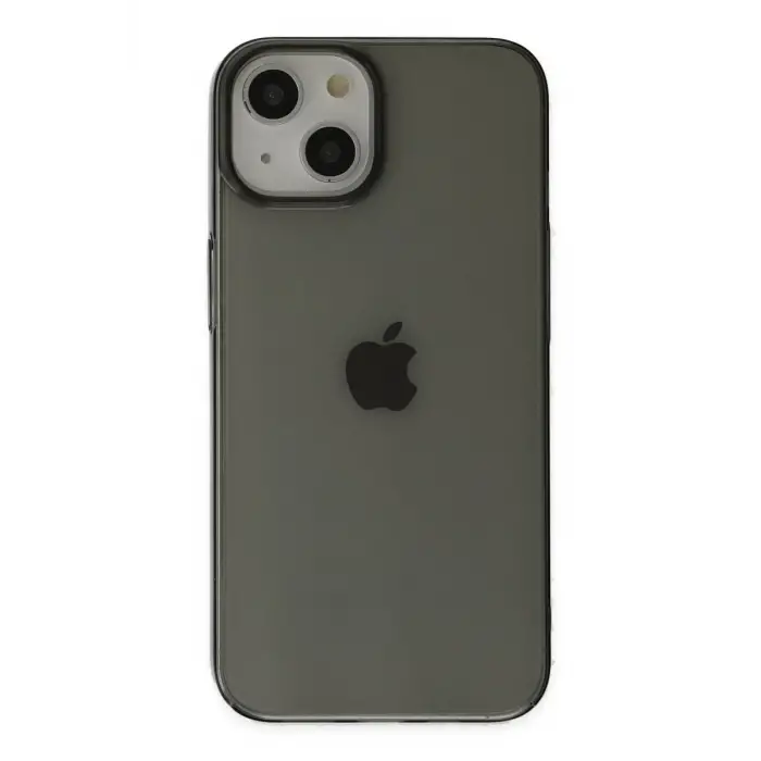 Mey İthalat®   iPhone 14 Plus Kılıf Pc Sert Şeffaf Kapak - Siyah