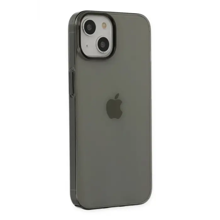 Mey İthalat®   iPhone 14 Plus Kılıf Pc Sert Şeffaf Kapak - Siyah