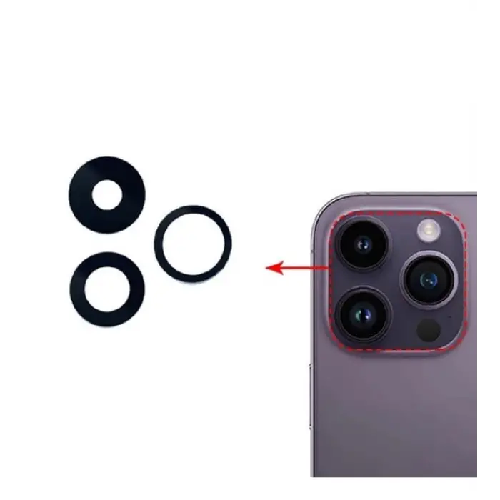 Mey İthalat® iPhone 14 Pro Kamera Camı Seti