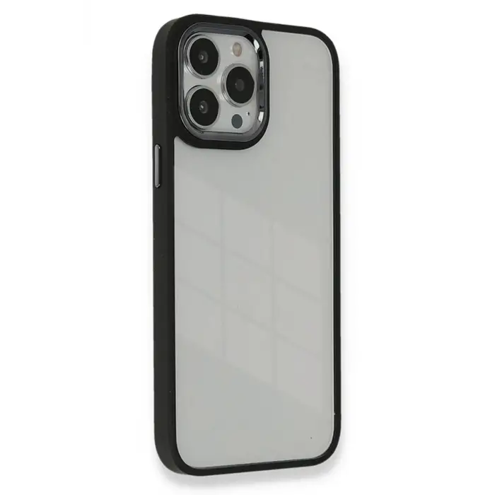 Mey İthalat®   iPhone 14 Pro Kılıf Dora Kapak - Siyah