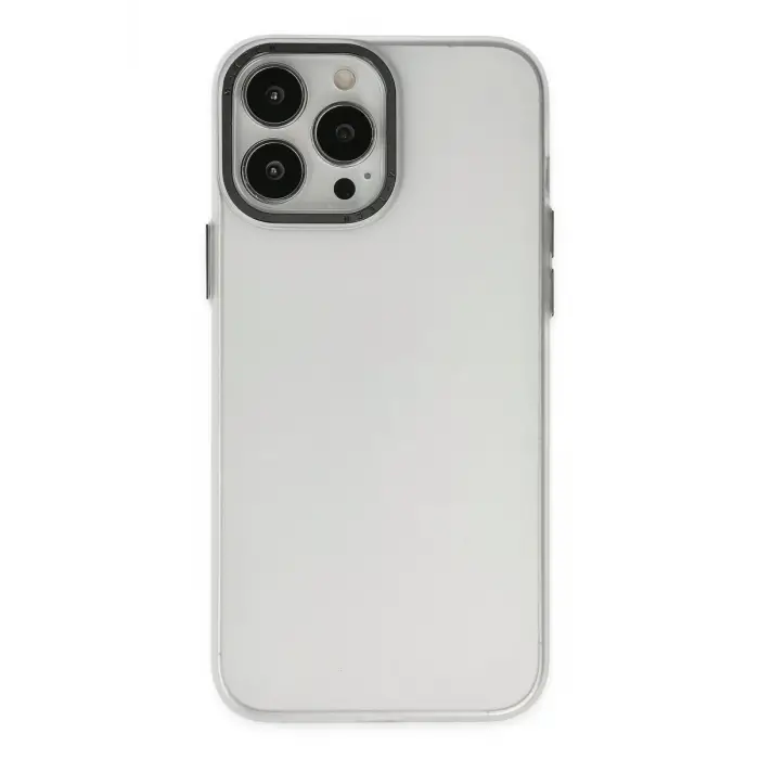 Mey İthalat®   iPhone 14 Pro Kılıf Modos Metal Kapak - Şeffaf