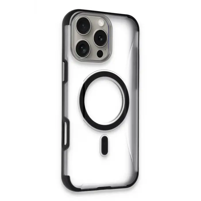 Mey İthalat®   iPhone 14 Pro Max Hilton Magsafe Kapak - Siyah