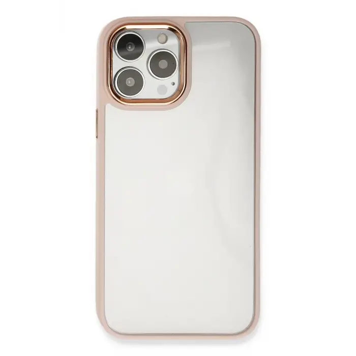 Mey İthalat®   iPhone 14 Pro Max Kılıf Dora Kapak - Pudra