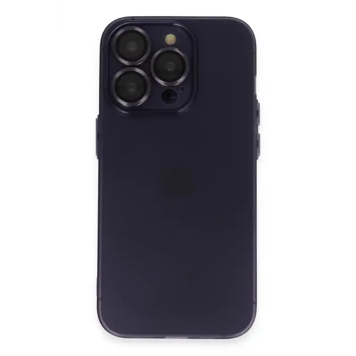 Mey İthalat®   iPhone 14 Pro Max Kılıf Luko Lens Silikon - Siyah