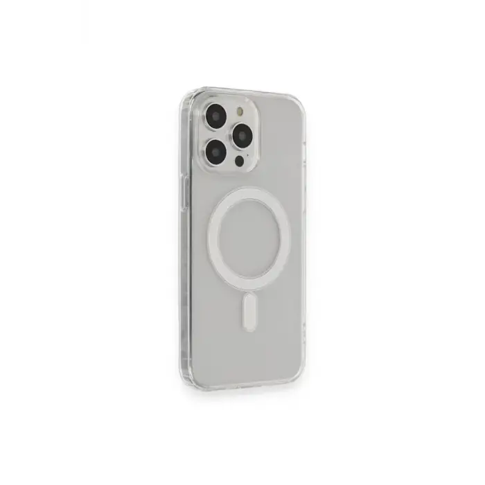 Mey İthalat®   iPhone 14 Pro Max Kılıf Matte Şeffaf Magneticsafe - Şeffaf