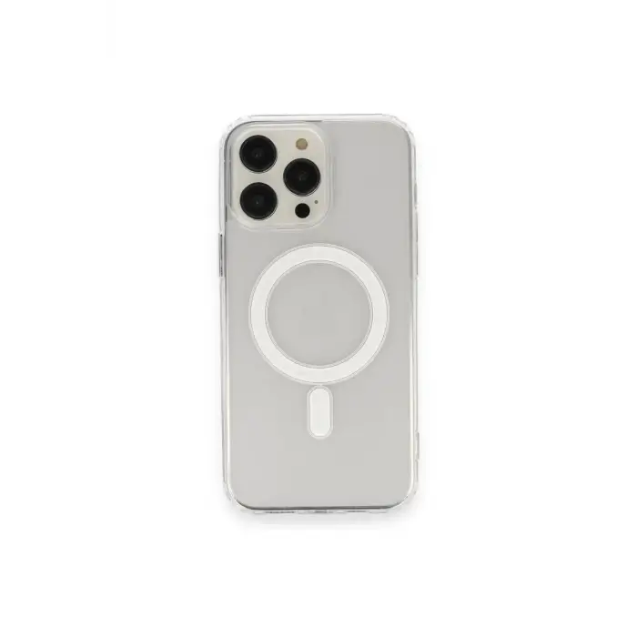Mey İthalat®   iPhone 14 Pro Max Kılıf Matte Şeffaf Magneticsafe - Şeffaf