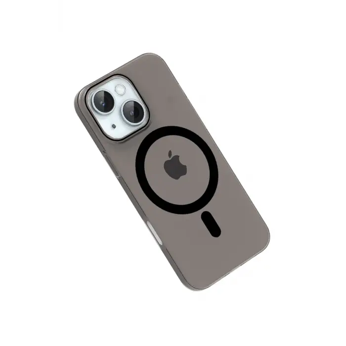 Mey İthalat®   iPhone 15 PC Blank Magsafe Kapak - Siyah