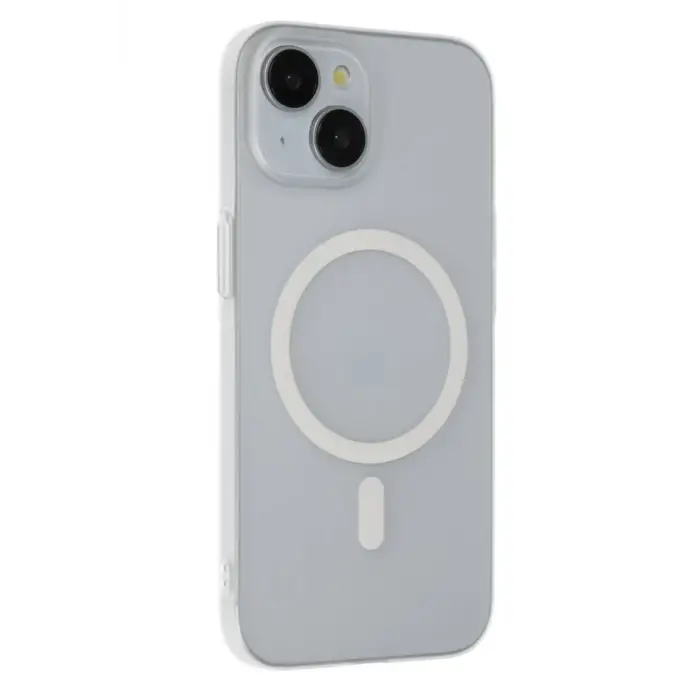 Mey İthalat®   iPhone 15 Plus Tuna PC Slim Magsafe Kapak - Şeffaf