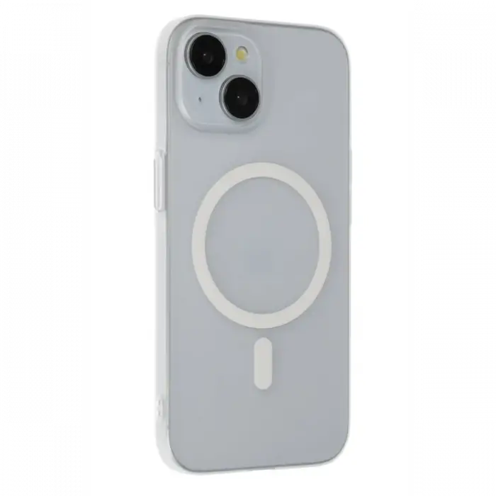 Mey İthalat®   iPhone 15 Plus Tuna PC Slim Magsafe Kapak - Şeffaf