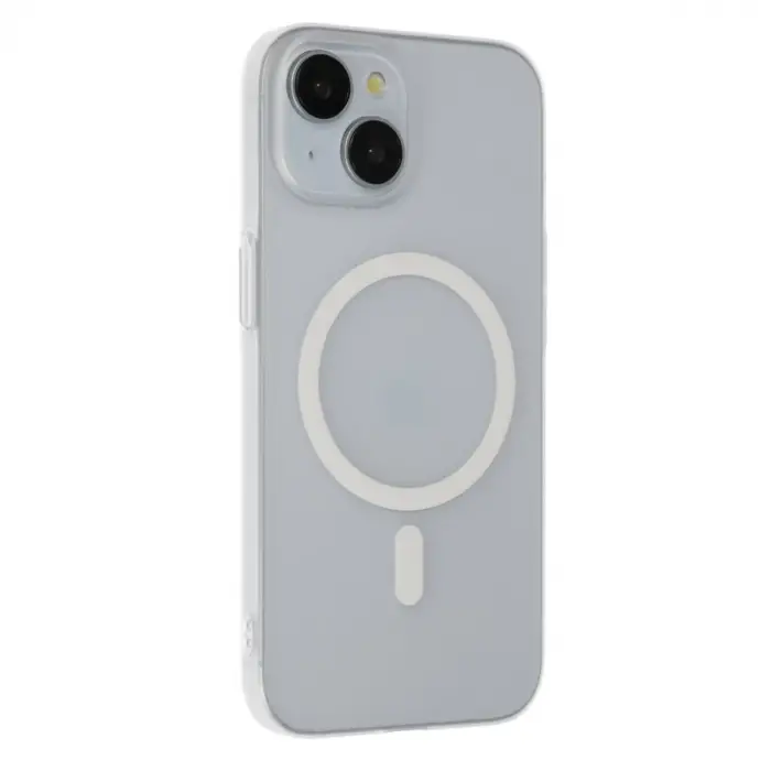 Mey İthalat®   iPhone 15 Plus Tuna PC Slim Magsafe Kapak - Şeffaf