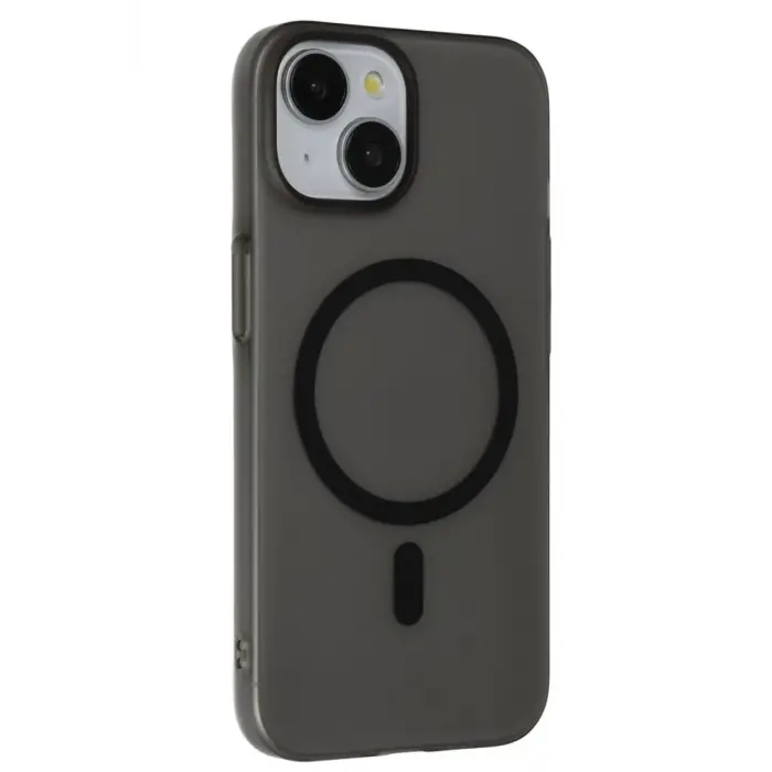 Mey İthalat®   iPhone 15 Plus Tuna PC Slim Magsafe Kapak - Siyah