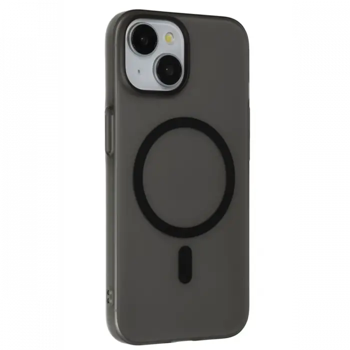 Mey İthalat®   iPhone 15 Plus Tuna PC Slim Magsafe Kapak - Siyah