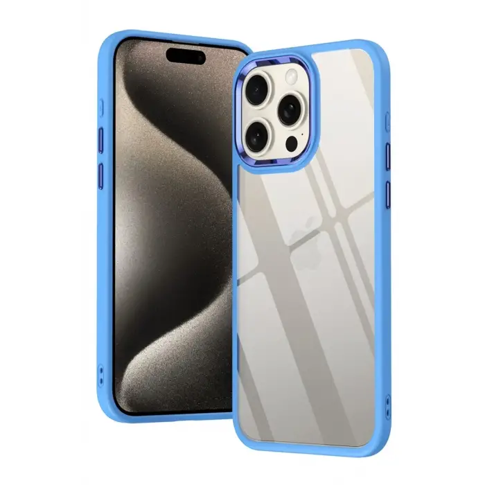 Mey İthalat®   iPhone 15 Pro Max Kılıf Power Silikon - Lila