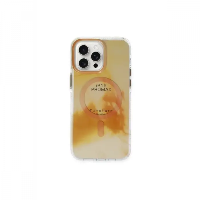 Mey İthalat®   iPhone 15 Pro Max Phantom Magsafe Kapak - Gold