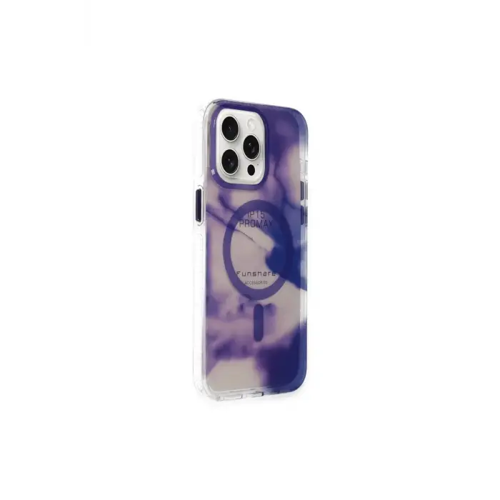 Mey İthalat®   iPhone 15 Pro Max Phantom Magsafe Kapak - Mor