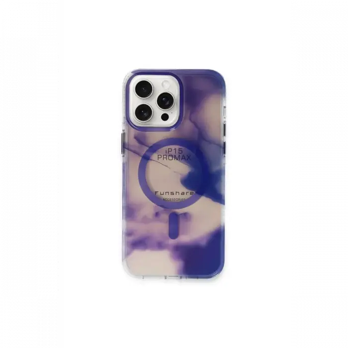 Mey İthalat®   iPhone 15 Pro Max Phantom Magsafe Kapak - Mor