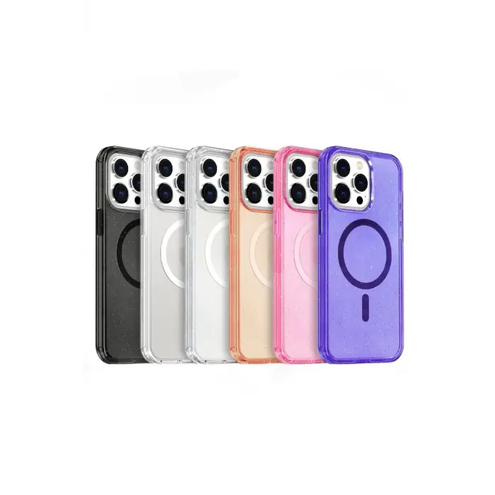 Mey İthalat®   iPhone 15 Pro Max Star Magsafe Kapak - Mor