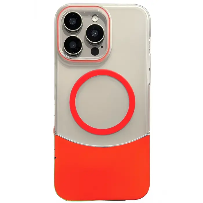 Mey İthalat®   iPhone 15 Pro Max Velar Magsafe Kapak - Kırmızı