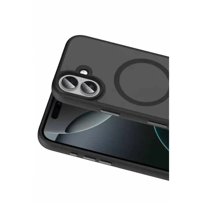 Mey İthalat®   iPhone 16 Megane Magsafe Kapak - Siyah