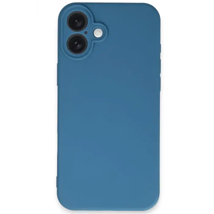 Mey İthalat®  iPhone 16 Plus Kılıf First Silikon - Mavi