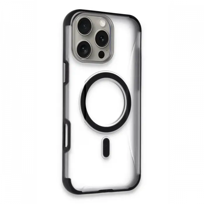 Mey İthalat®   iPhone 16 Pro Hilton Magsafe Kapak - Siyah