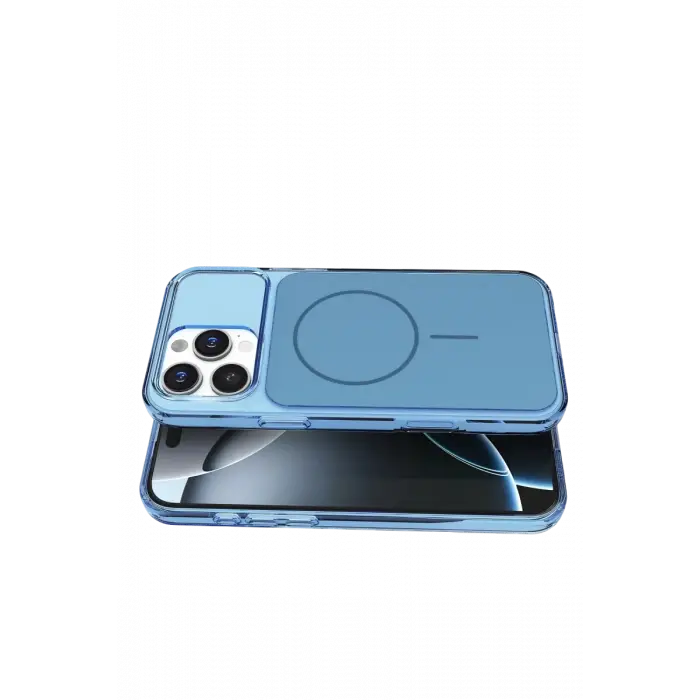 Mey İthalat®   iPhone 16 Pro Max Bruma Magsafe Kapak - Mavi