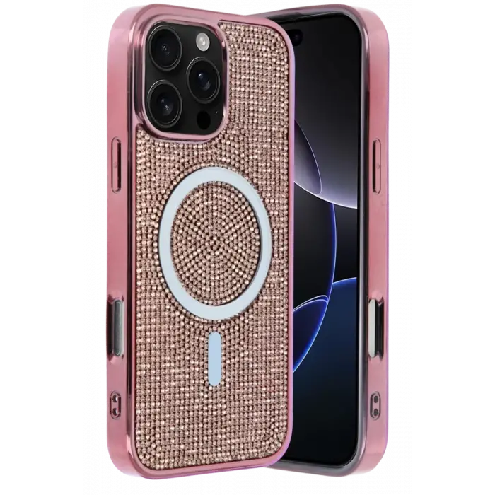 Mey İthalat®   iPhone 16 Pro Max Helen Magsafe Kapak - Pembe