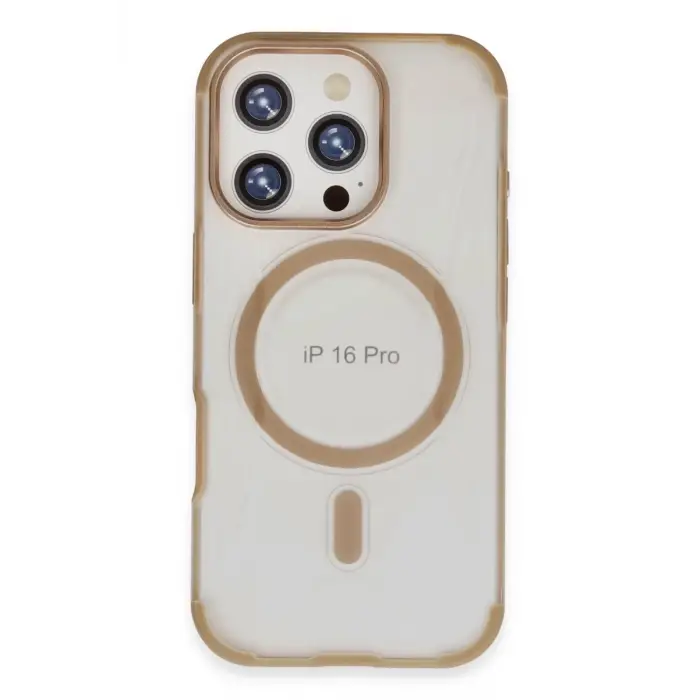 Mey İthalat®   iPhone 16 Pro Max Hilton Magsafe Kapak - Gold