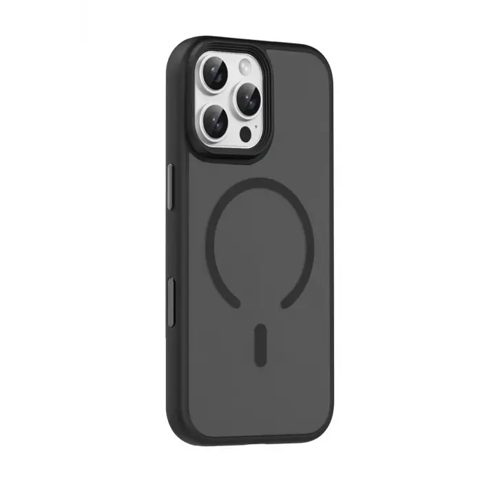 Mey İthalat®   iPhone 16 Pro Max Megane Magsafe Kapak - Siyah