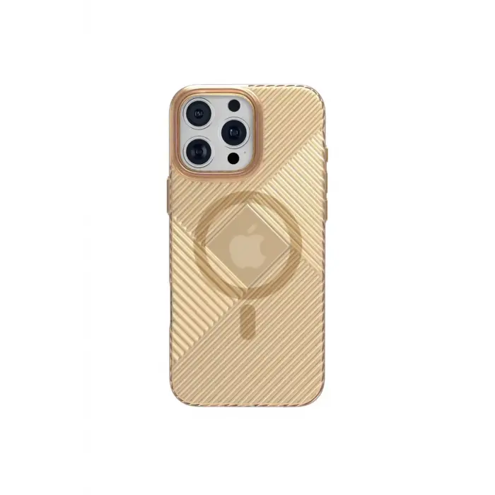 Mey İthalat®   iPhone 16 Pro Stella PC Sert Magsafe Kılıf - Gold