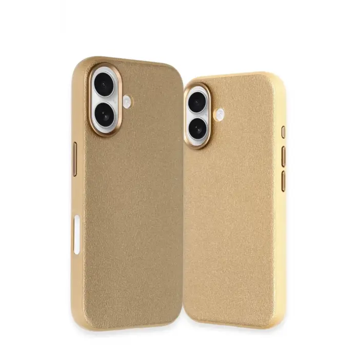 Mey İthalat®   iPhone 16 Wonder Deri Magsafe Kapak - Bronz