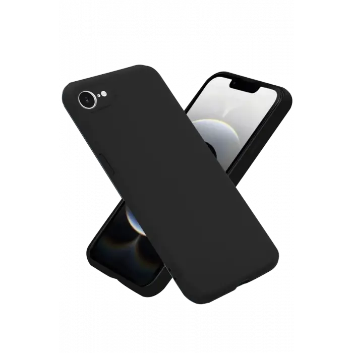 Mey İthalat®  iPhone 16E Kılıf First Silikon - Siyah