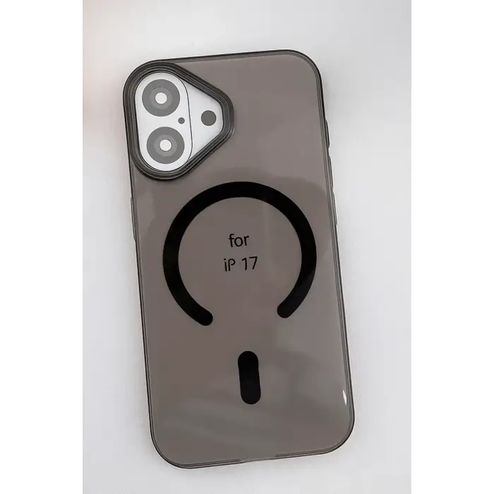 Mey İthalat®   iPhone 17 PC Blank Magsafe Kapak - Siyah