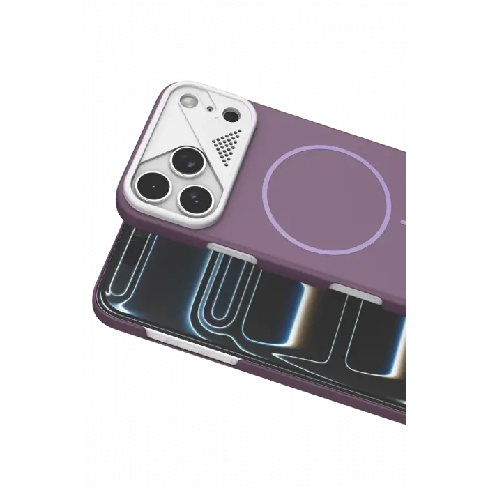 Mey İthalat®   iPhone 17 Pro Max Export Magsafe Kapak - Mor