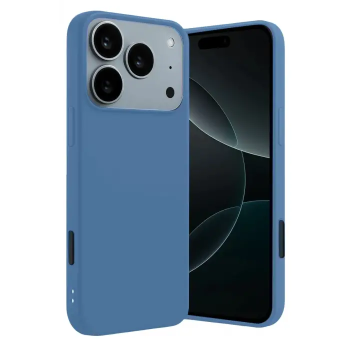 Mey İthalat®  iPhone 17 Pro Max/18 Pro Max First Silikon - Mavi