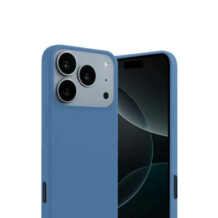 Mey İthalat®  iPhone 17 Pro Max/18 Pro Max First Silikon - Mavi