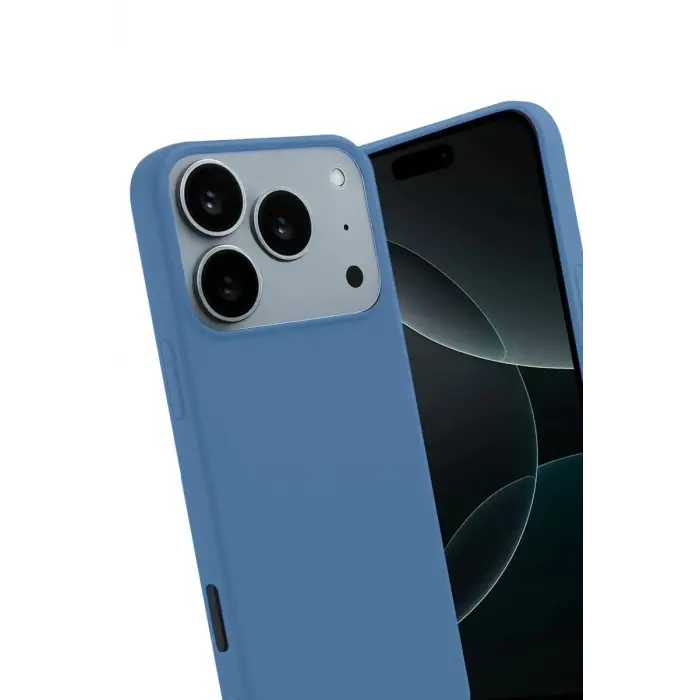 Mey İthalat®  iPhone 17 Pro Max/18 Pro Max First Silikon - Mavi