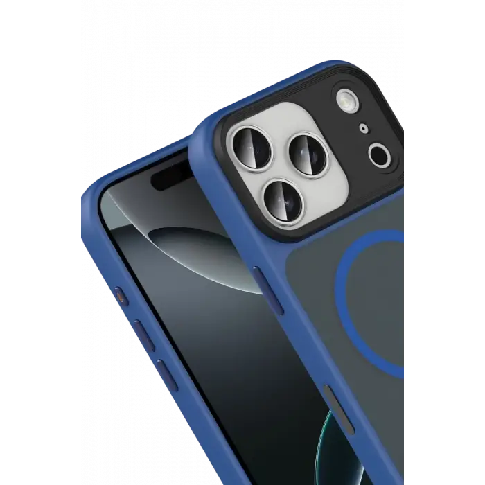Mey İthalat®   iPhone 17 Pro Max Megane Magsafe Kapak - Lacivert